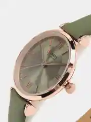 Зелёный хаки женские наручные часы Curren 9079 в подарочной упаковке