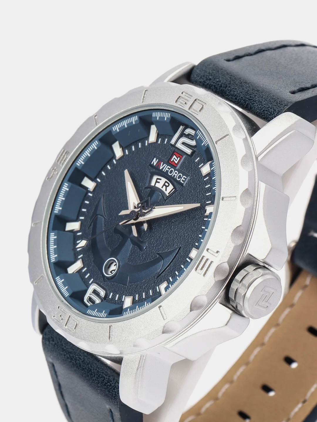 Синий мужские наручные часы Naviforce NF9122 с календарём, в подарочной упаковке