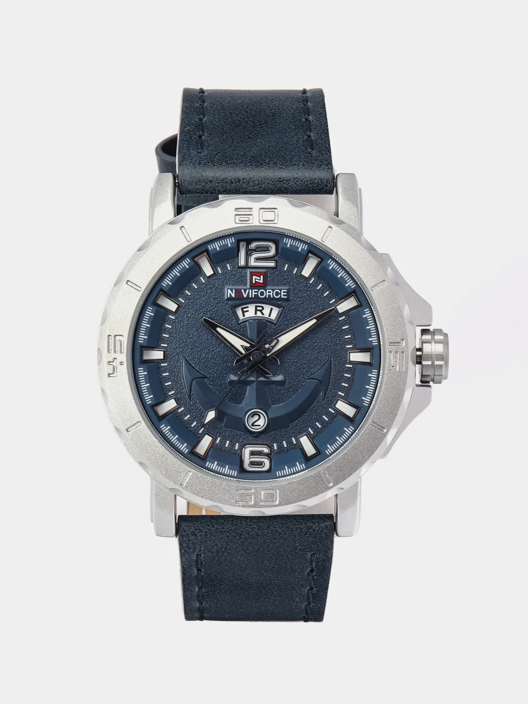 Синий мужские наручные часы Naviforce NF9122 с календарём, в подарочной упаковке