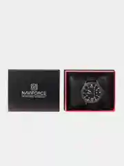 Белый мужские наручные часы Naviforce NF9074 с календарём, в подарочной упаковке