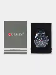 Синий мужские наручные часы Curren 8417 с хронографом в подарочной упаковке