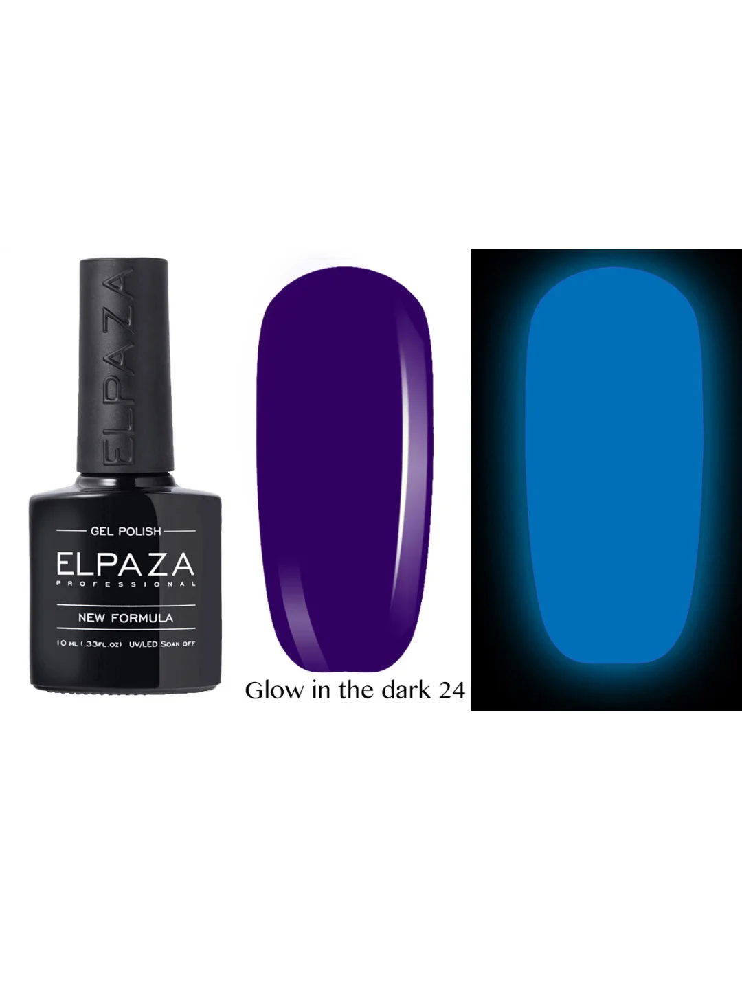 Гель-лак светящийся в темноте ELPAZA/ Неоновые Glow in the Dark