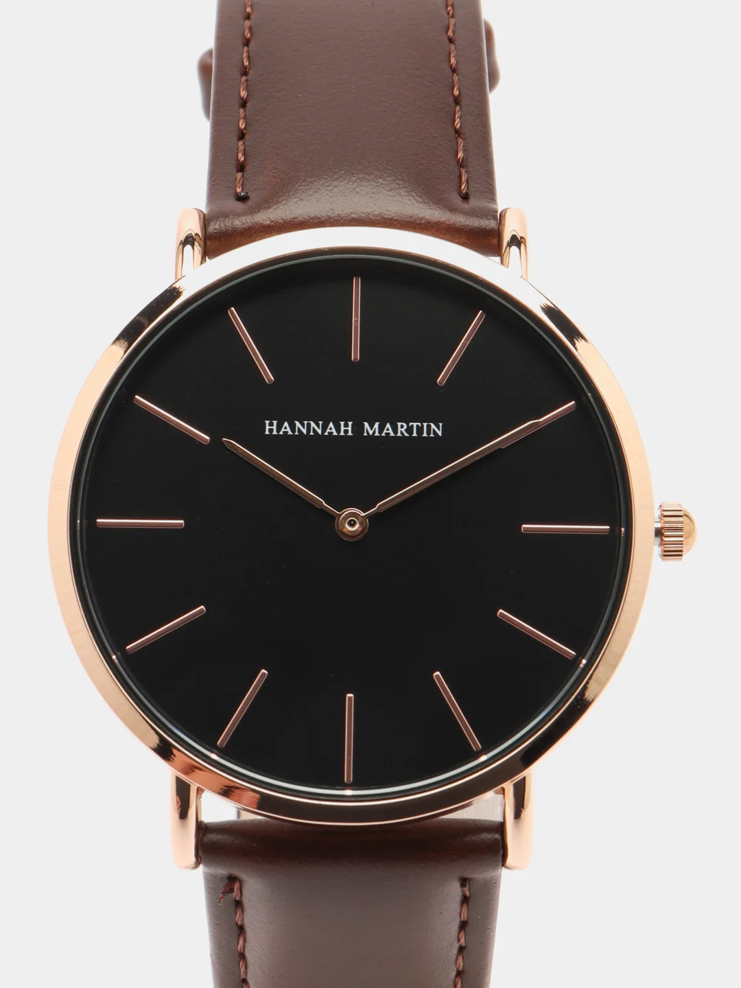 Шоколадный женские наручные часы Hannah Martin HM1120 в подарочной упаковке
