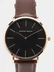 Шоколадный женские наручные часы Hannah Martin HM1120 в подарочной упаковке