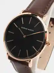 Шоколадный женские наручные часы Hannah Martin HM1120 в подарочной упаковке