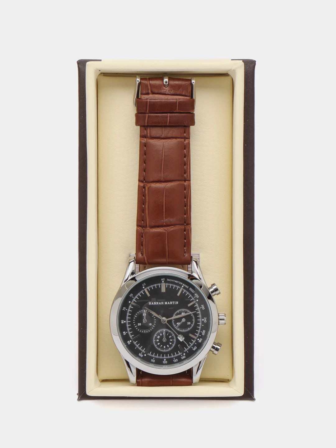 Шоколадный мужские наручные часы Hannah Martin HM58190, в подарочной упаковке