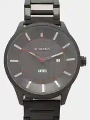 Черный мужские наручные часы Curren 8316 с календарём в подарочной упаковке