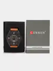 Хаки мужские наручные часы Curren 8305 с календарем в подарочной упаковке