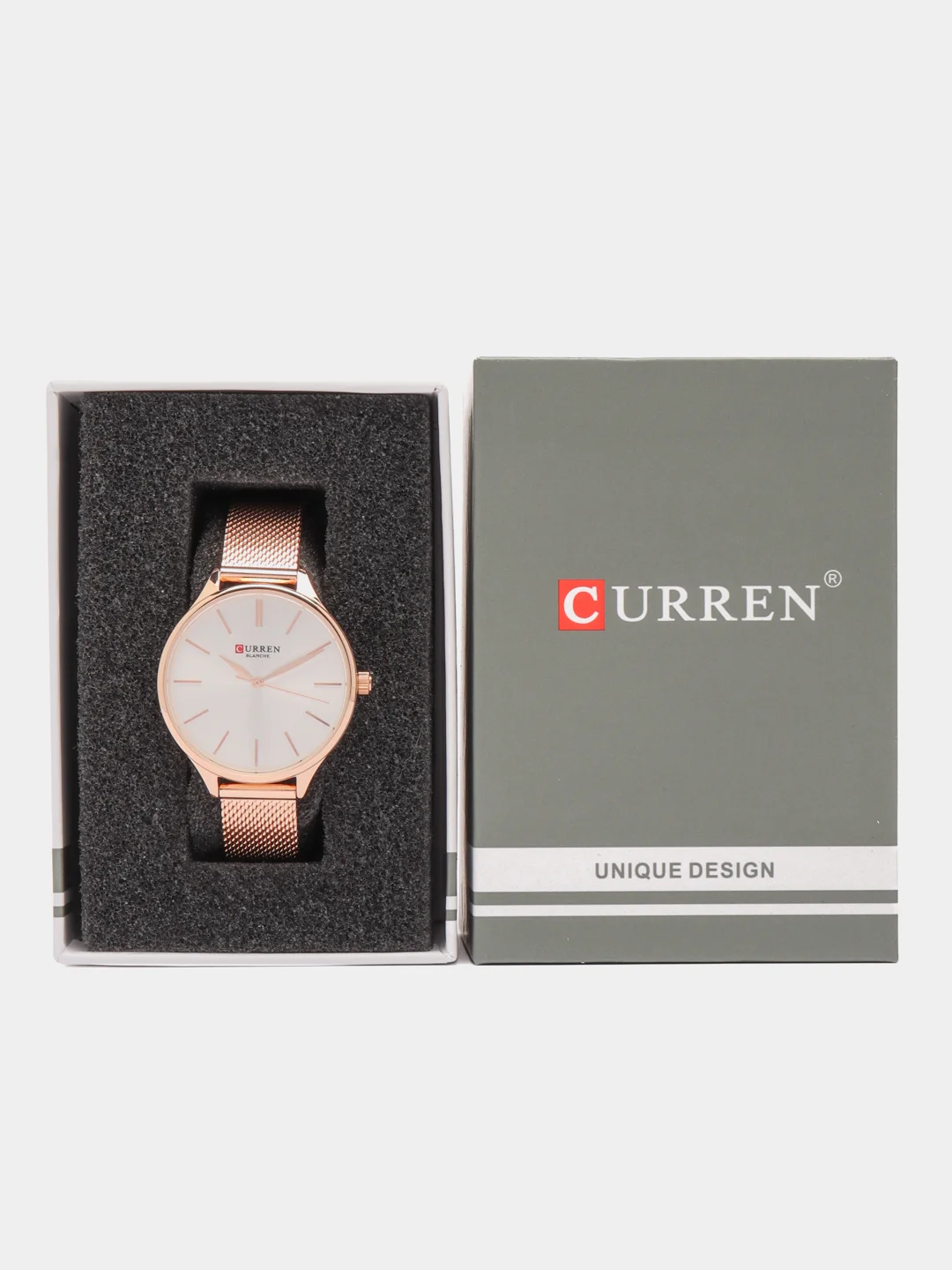 Розовый женские наручные часы Curren 9024 в подарочной упаковке