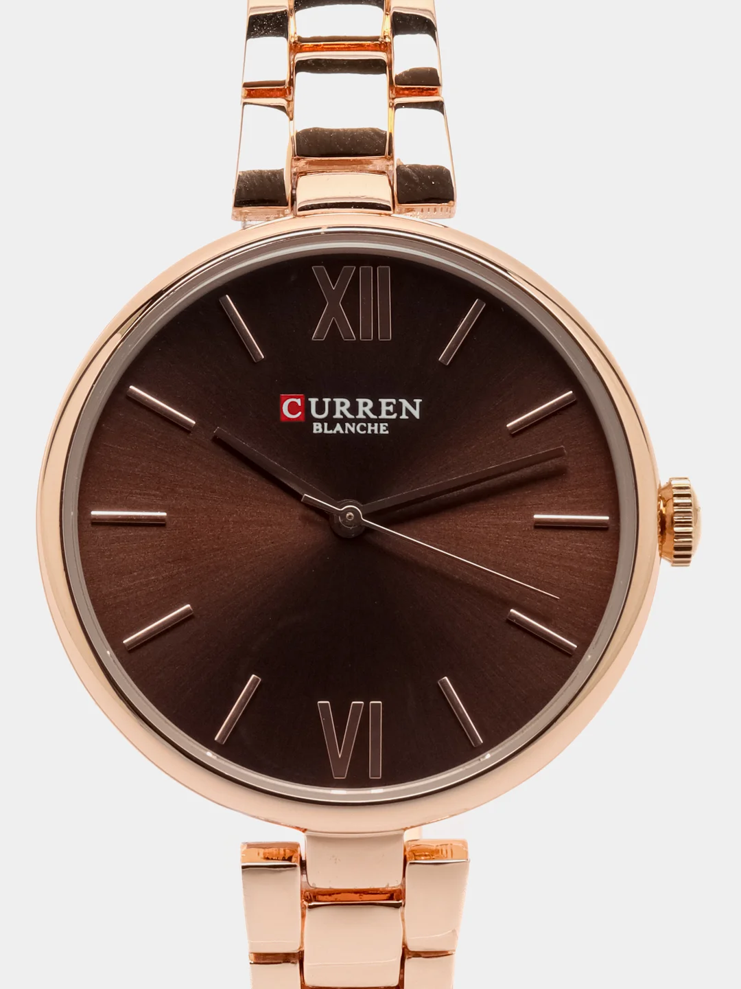 Коричневый женские наручные часы Curren 9017 в подарочной упаковке