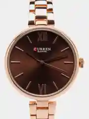 Коричневый женские наручные часы Curren 9017 в подарочной упаковке