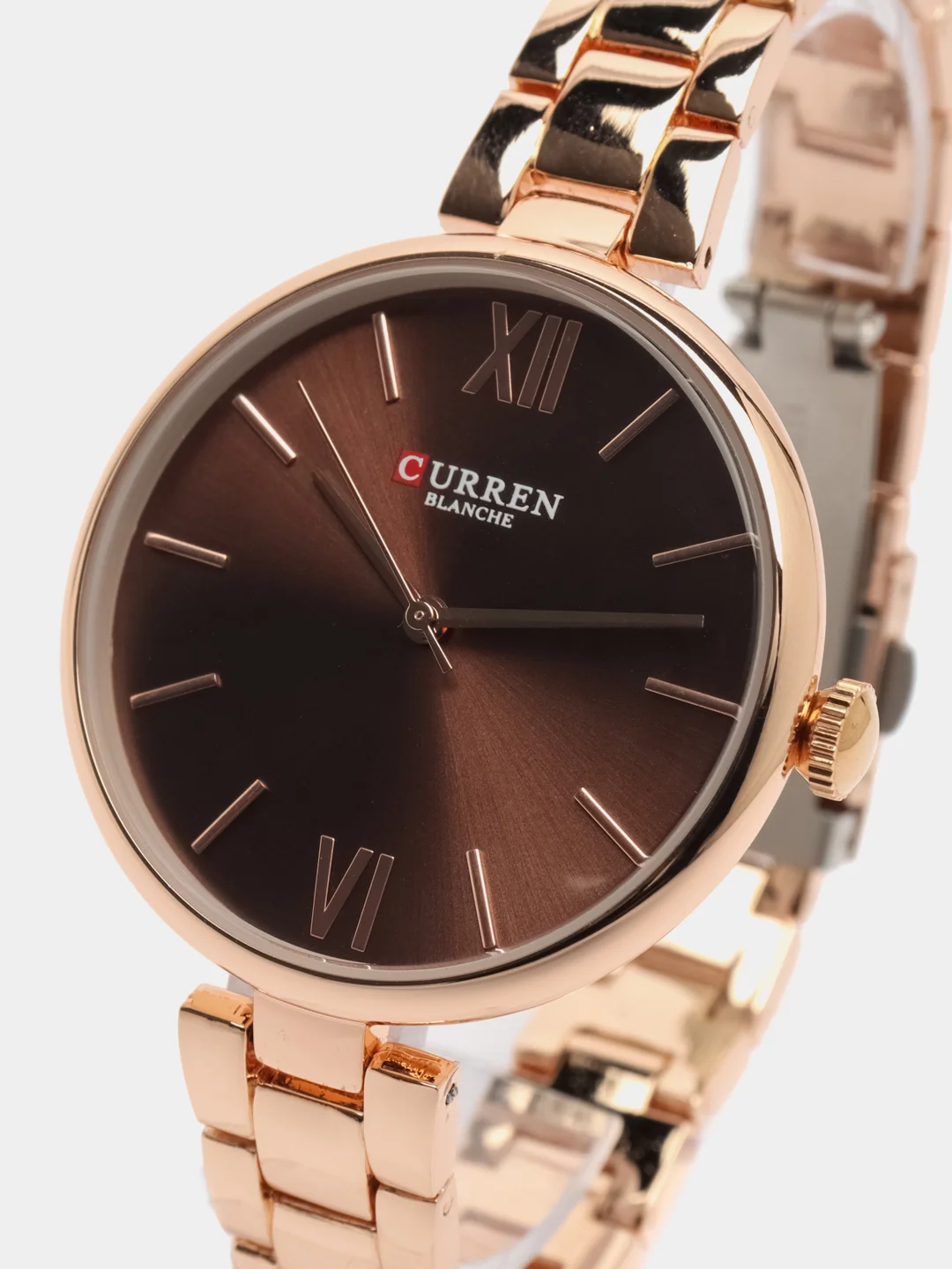 Коричневый женские наручные часы Curren 9017 в подарочной упаковке