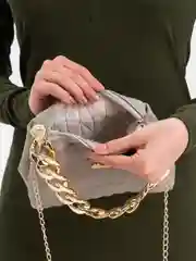 Серый сумка женская кросс боди с цепочкой через плечо, клатч, маленькая кожаная, 4 цвета