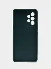 Тёмно-зелёный чехол Samsung Galaxy A53, Самсунг Галакси А53, силиконовый, под кожу, с кольцом