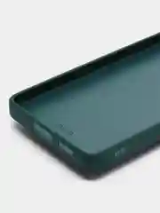 Тёмно-зелёный чехол Samsung Galaxy A53, Самсунг Галакси А53, силиконовый, под кожу, с кольцом
