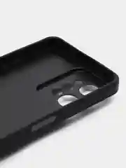 Темно-синий чехол Realme C31 / Реалми С31, силиконовый, под кожу, с кольцом