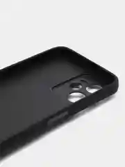 Темно-синий чехол для Realme C35 / Реалми С35, силиконовый, под кожу, с кольцом