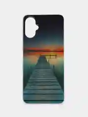 Небесно-голубой чехол для Tecno Spark 9 Pro, Техно Спарк 9 Про, силиконовый, с рисунком