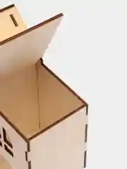 Чайный домик из дерева с крышкой, два гаража