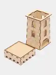Чайный домик из дерева с крышкой, Башня