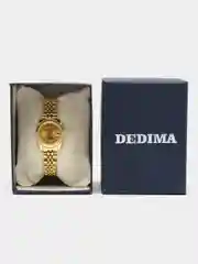 Горчичный наручные часы Dedima D-188, женские, с календарём, в подарочной упаковке