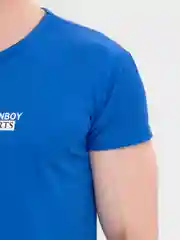 Синий футболка мужская
