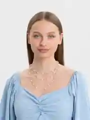 Цепочка ожерелье с жемчужинами