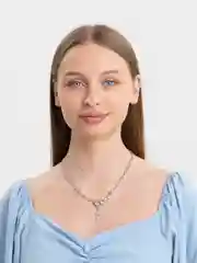 Серебряный цепочка женская с подвеской "Крест"