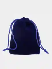 Синий бархатный подарочный мешочек