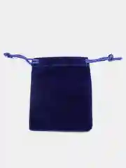 Синий бархатный подарочный мешочек