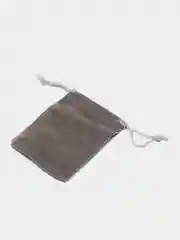 Серый бархатный подарочный мешочек
