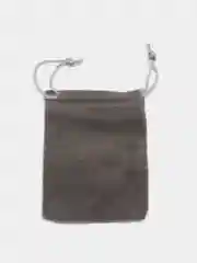 Серый бархатный подарочный мешочек