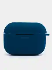 Темно-синий чехол для наушников AirPods Pro 2, силиконовый, с карабином