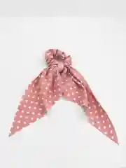 Коралловый платок в горошек на резинке