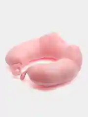 Розовый подушка для сна, дорожная, холлофайбер