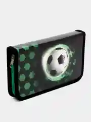 Тёмно-зелёный пенал школьный для мальчиков, 1 секция, 115 х 205 мм, ламинированный картон