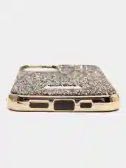 Золотой чехол со стразами для iPhone 12/12 Pro