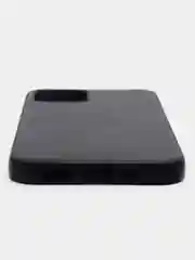 Черный чехол для iPhone 12/12 Pro с кожаной вставкой