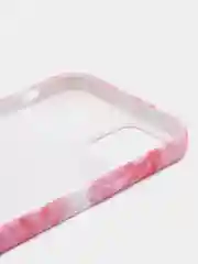 Розовый чехол для iPhone 12/12 Pro с принтом под мрамор