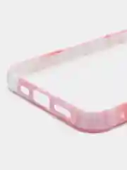 Розовый чехол для iPhone 12/12 Pro с принтом под мрамор