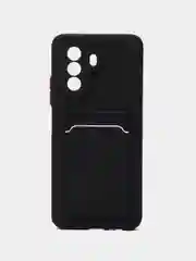 Черный чехол для Huawei Nova Y71 / Y70 / Y70 Plus, с карманом для карт