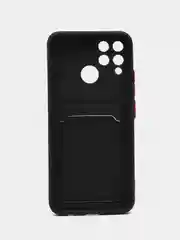 Черный чехол Realme C25 Realme C25S Реалми С25 С25С с карманом для карт
