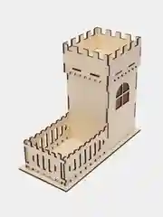 Чайный домик из дерева с крышкой, башня с забором