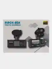 Черный регистратор автомобильный с камерой заднего вида, 3 Камеры BLACK BOX Super HD