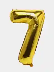 Золотой воздушный шар Цифра фольгированный 80см ,1,2,3,4,5,6,7,8,9,0