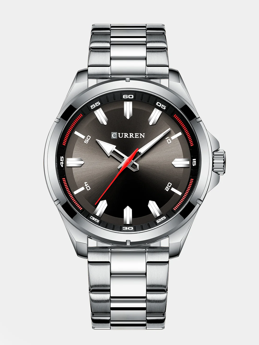 Серебряный мужские наручные часы Curren 8320 в подарочной упаковке