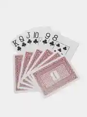 Бордовый карты игральные пластиковые, для покера, 54 штуки