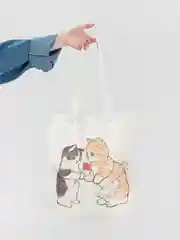 Бежевый меланж шоппер сумка  "Веселые котики"