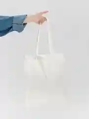 Бежевый меланж шоппер сумка  "Веселые котики"