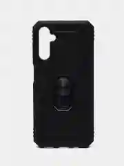 Черный чехол для Samsung Galaxy A14, противоударный, с металлической подставкой-кольцом